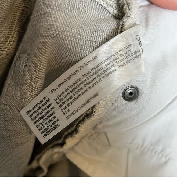 EILEEN FISHER light gray stretch slim jeans size 14 - Picture 6 of 6